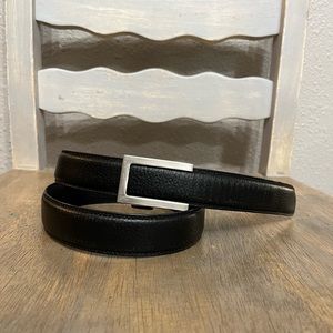 Anson Belt & Buckle Black Leather Ratchet Belt
